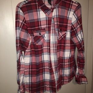 Rue 21 Plaid Button Up Top